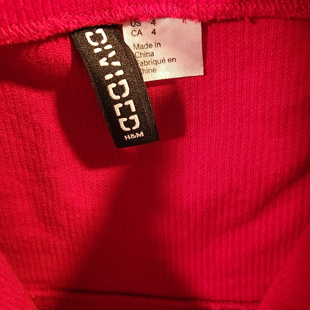 H&M Red Zip-Front Mini Dress - Picture 4 of 4